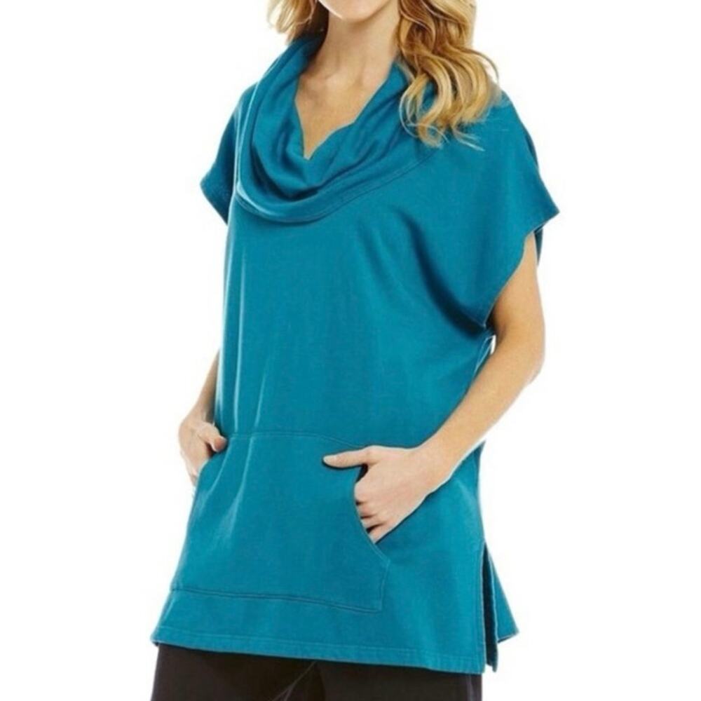 Bryn walker GREEN bamboo organic cotton poncho size s